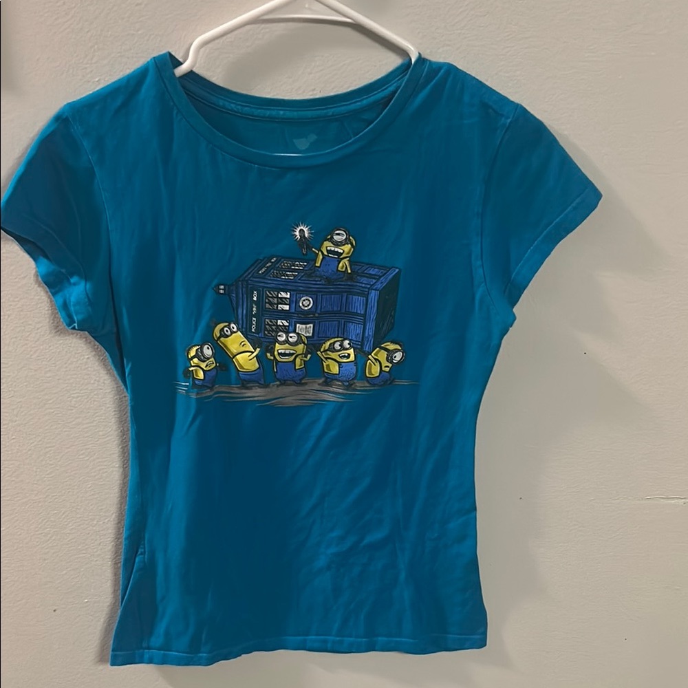 Minions Blue Graphic women’s  T-Shirt